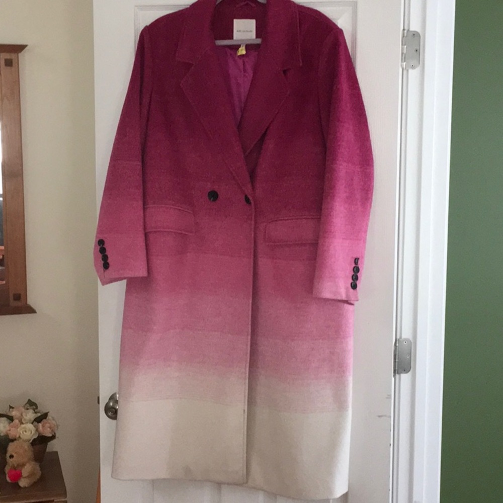 Avec Les Filles Woolen Ombré Overcoat🩷✨